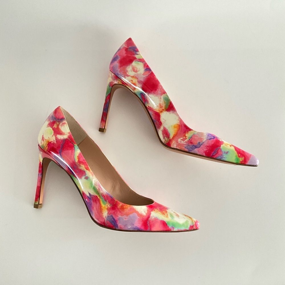 Stuart Weitzman Heist Rossun Elegant Patent Leather Point-toe Stiletto 8.5 - Picture 5 of 12